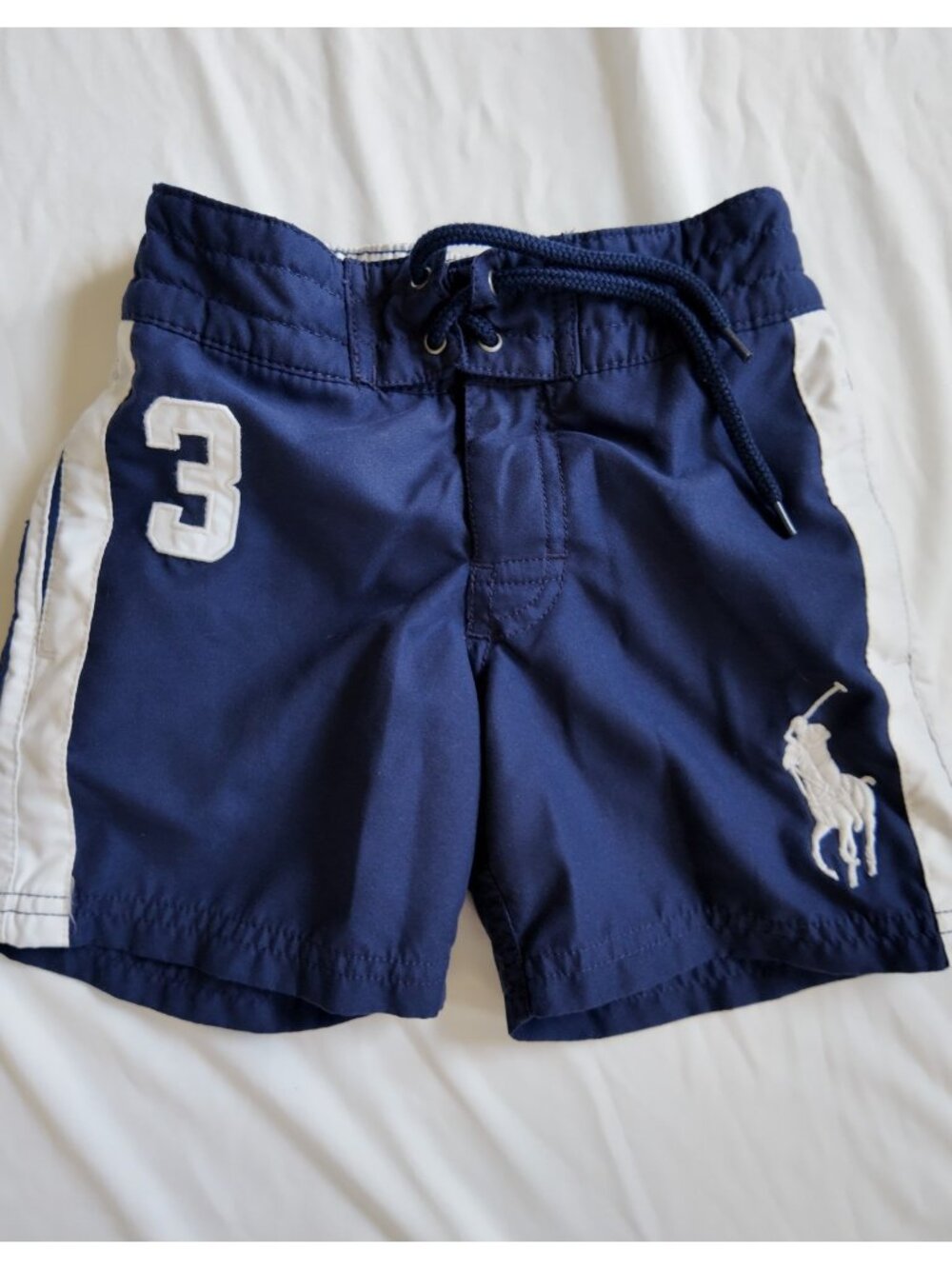 Polo Ralph Lauren Swim Trunks Big Pony Nylon Navy Blue Babies 3T
